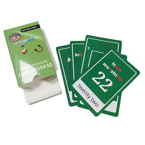 Eco-friendly Design Custom Learning Cards Alphabet Flash Card Printing 350gsm Art Paper Cards With Box 