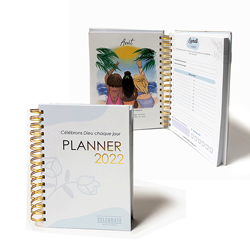 Custom A5 Printing Hard Cover 365 Day Self Love Care Black Girl Journal Planner With Corrugated Box