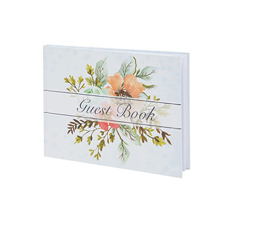 Wedding Guest Book Custom Hardcover Book With Thick White Paper 7 x 9 Inches Guest Book 
