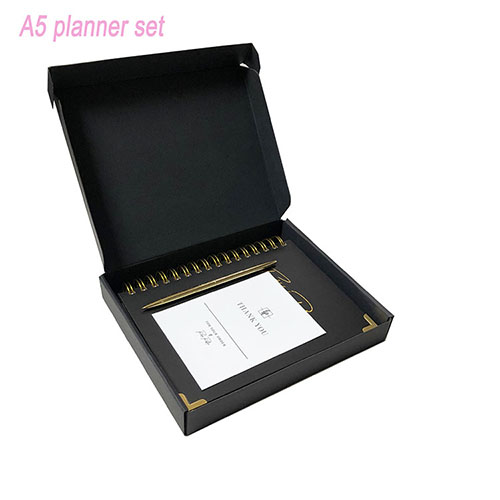 2022 2023 Custom Printing A5 Planner Set Binder Girl Boss Business And Budget Planner With Box For Black Girl