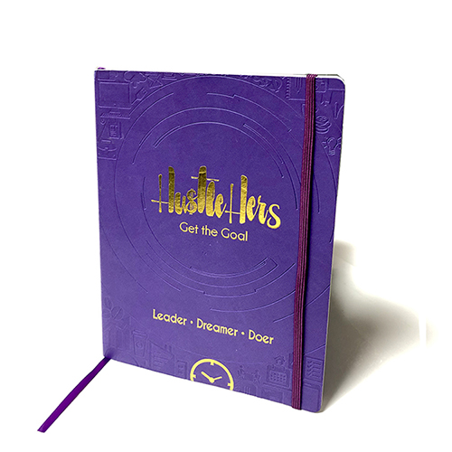 Custom 2022 Softcover PU Leather Cover Notebook Manifesting Journal Perfect Binding Planner With Box