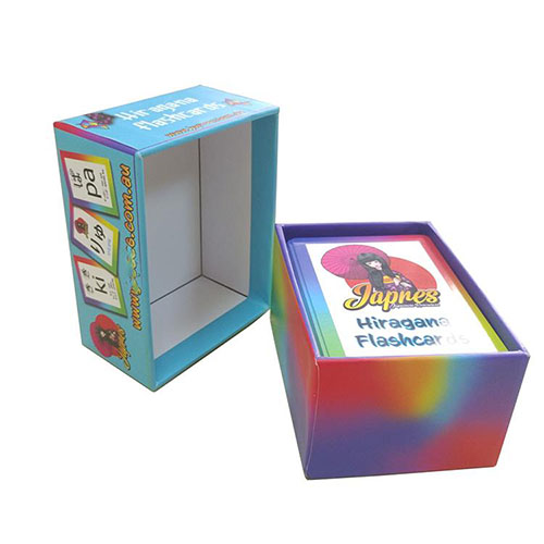 Custom playing cards children learning cards 350gsm coated paper printing with box
