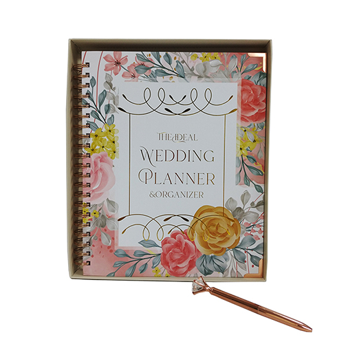 Custom Color Printed Wedding Planner Book With Luxury Gift Box 11*8.5 Inch